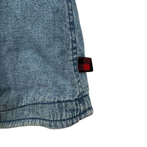 Woolrich Large Shacket Jean Jacket Fleece Lined Button Chore Barn Western Womens - Picture 13 of 16